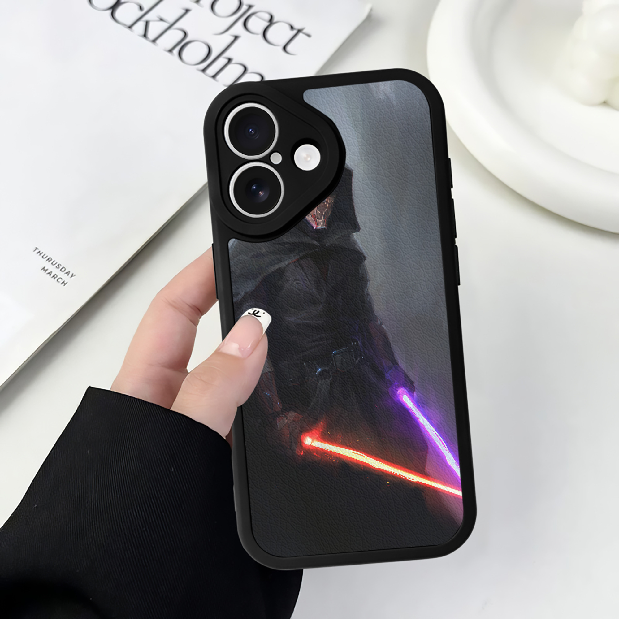（画像用） スター・ウォーズ Star Wars 【iPhone 16シリーズ対応】シリコンスマホケース（レザー調） 材質：シリコン